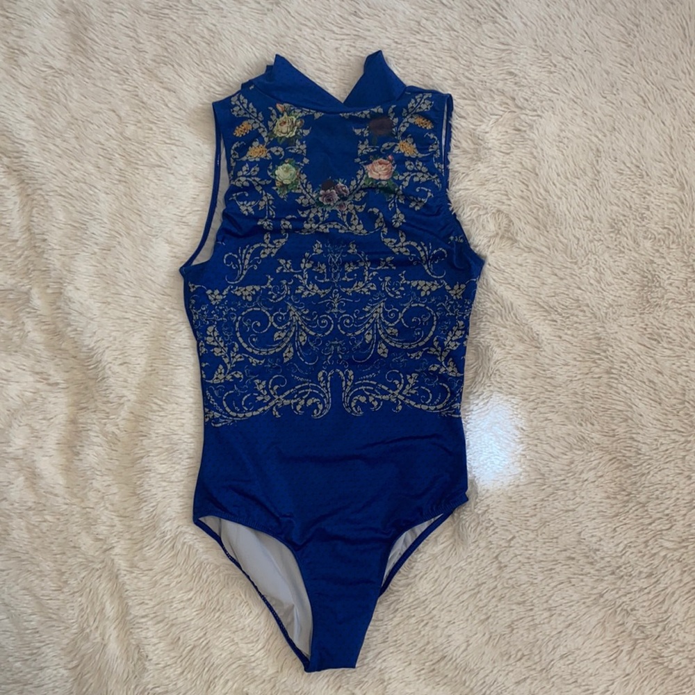 Ballet Rosa blue floral ballet leotard